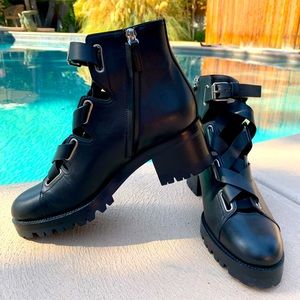 Valentino Garavani black leather boots
